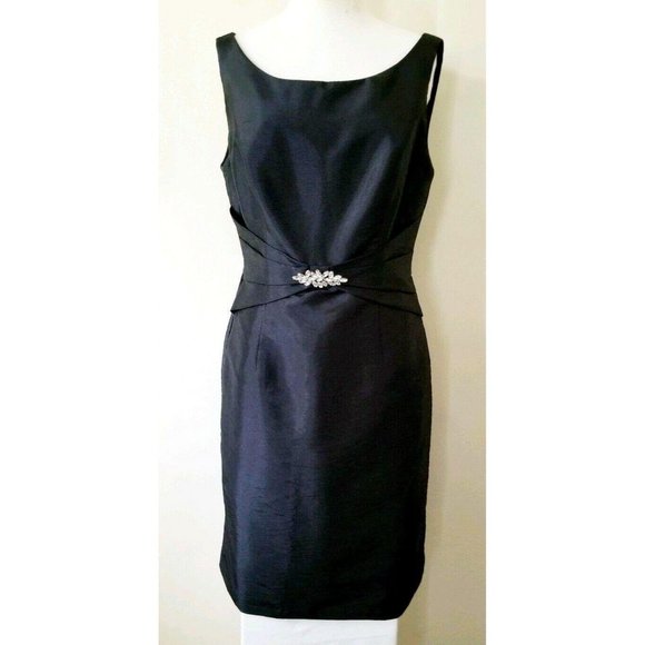 Jade By Jasmine Women’s Stunning Taffeta Bateau Neckline Sheath Dress Size 8 - Picture 4 of 14